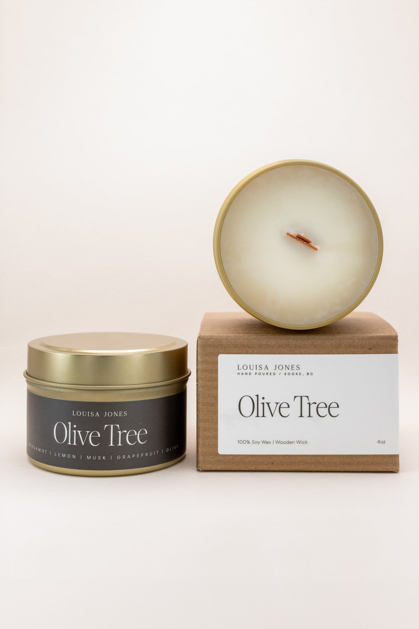Olive Tree Candle travel tin