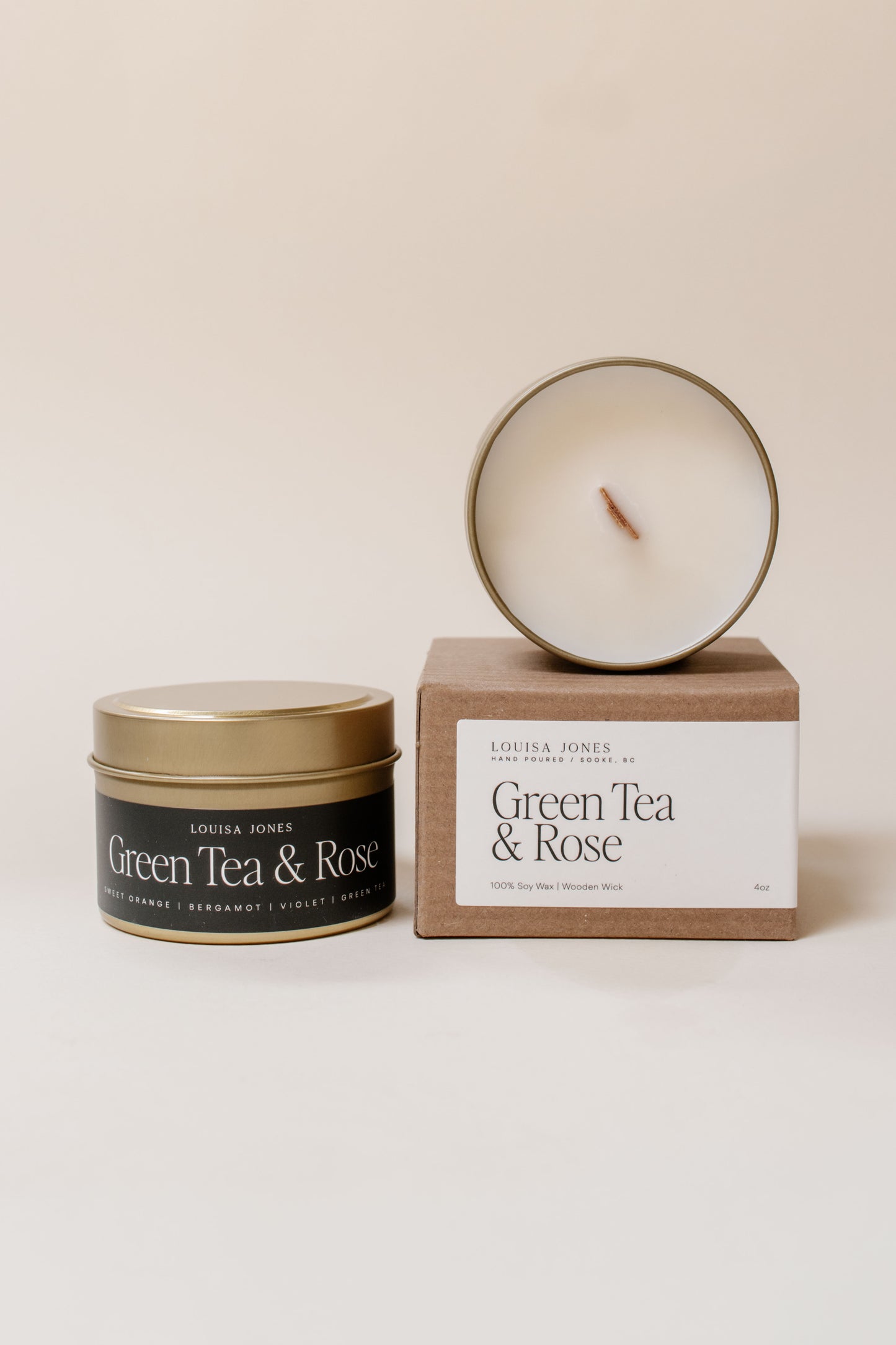 NEW - Green Tea + Rose - Ritual Candle Travel Tin
