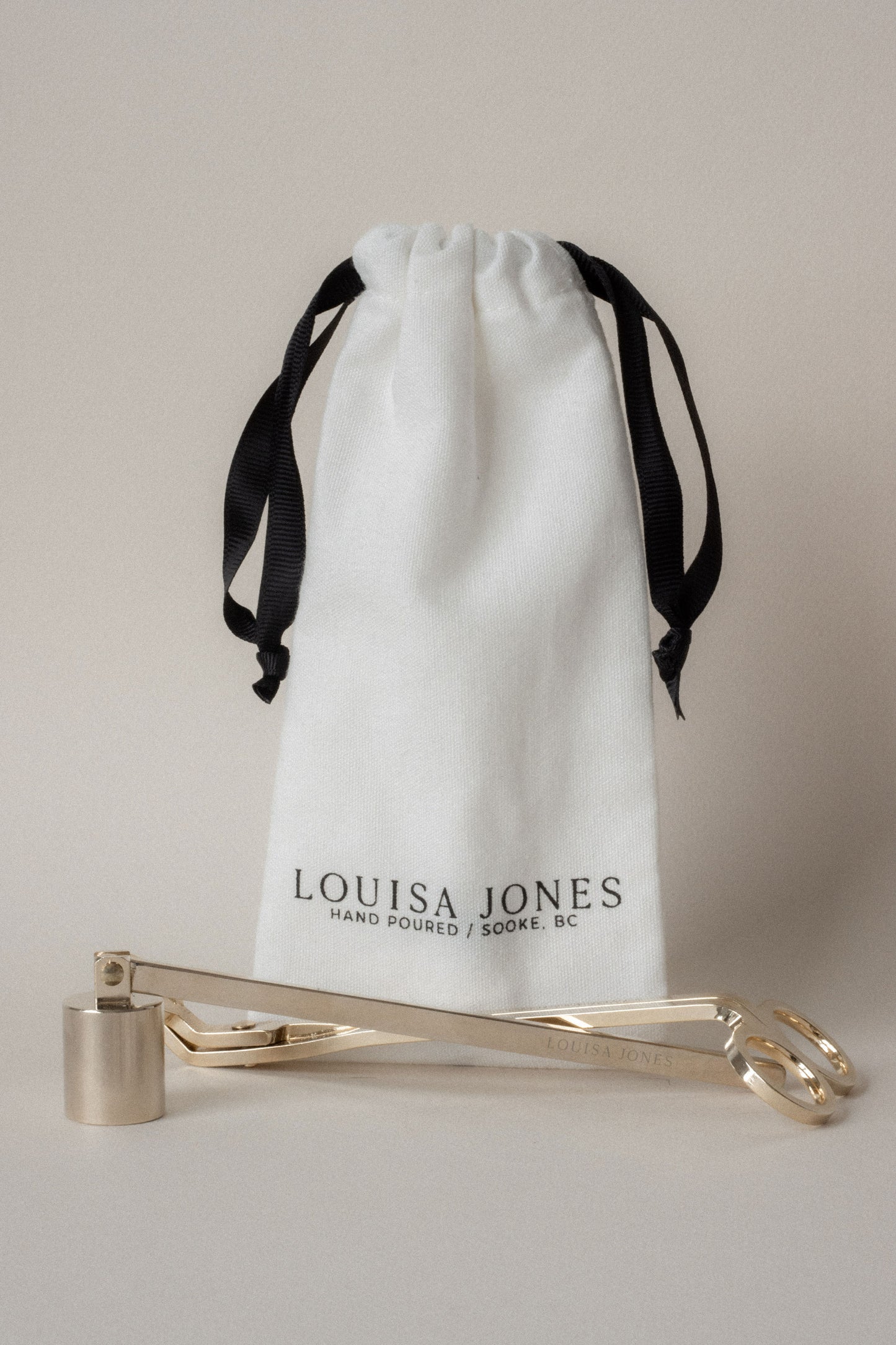 Candle wick cutter/snuffer gift bag set - LouisaJonesco