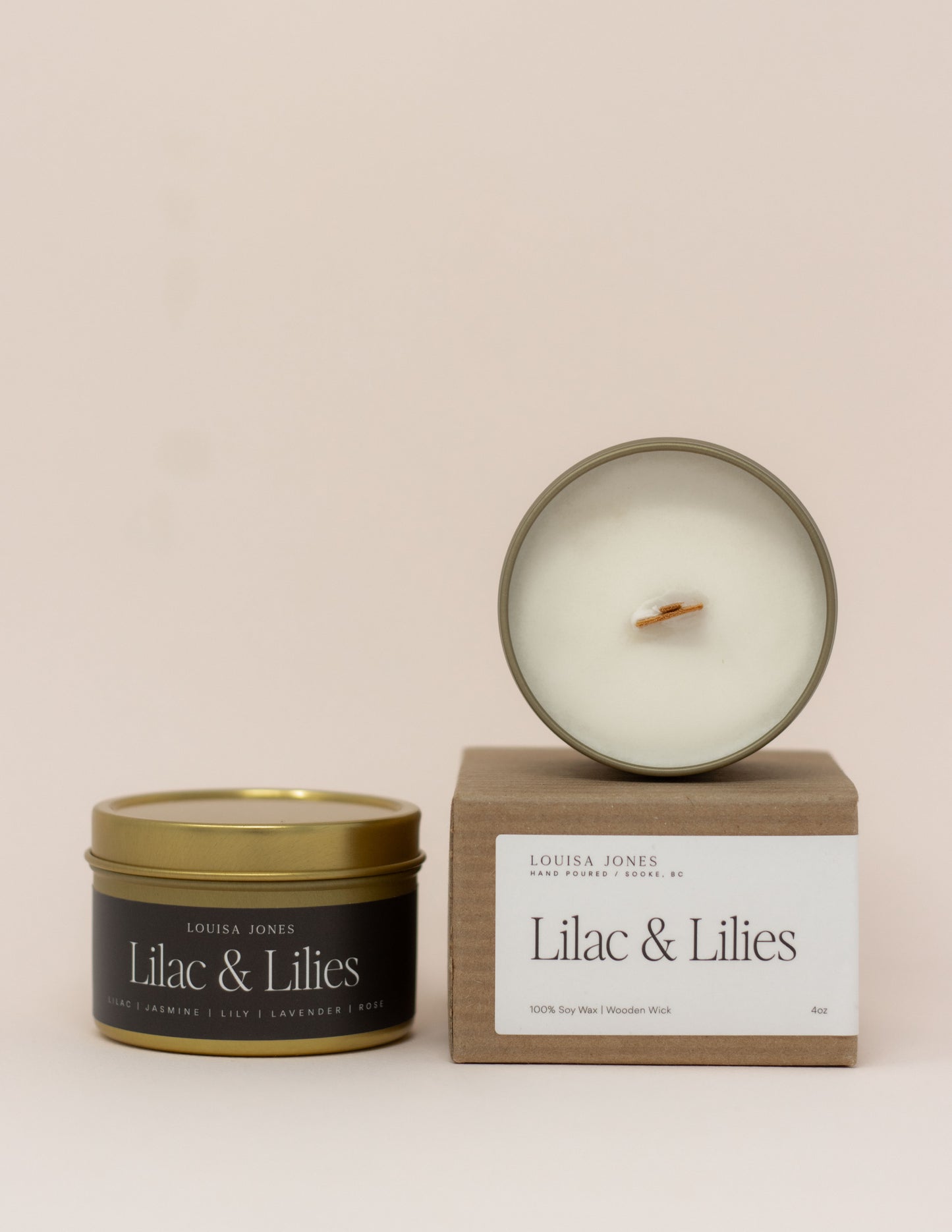 Lilac and Lilies - Ritual Candle Travel Tin