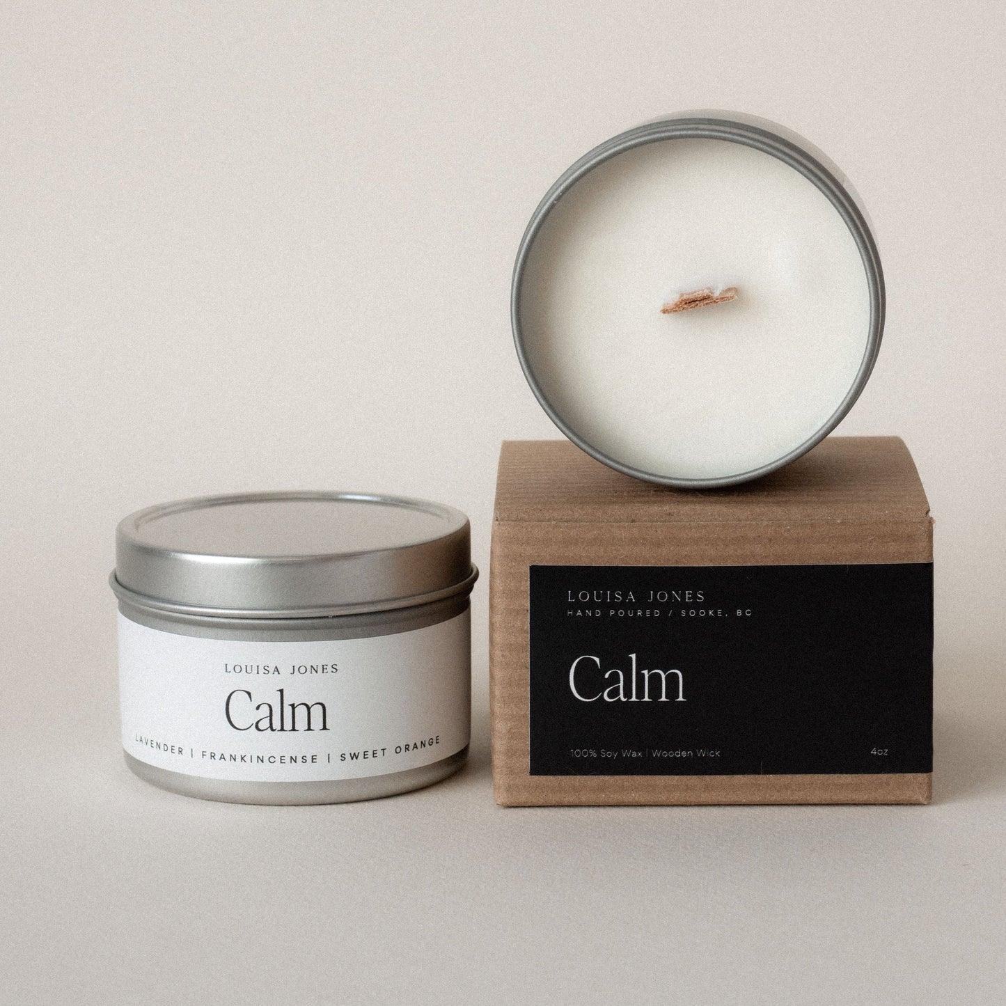 Calm candle travel tin - LouisaJonesco