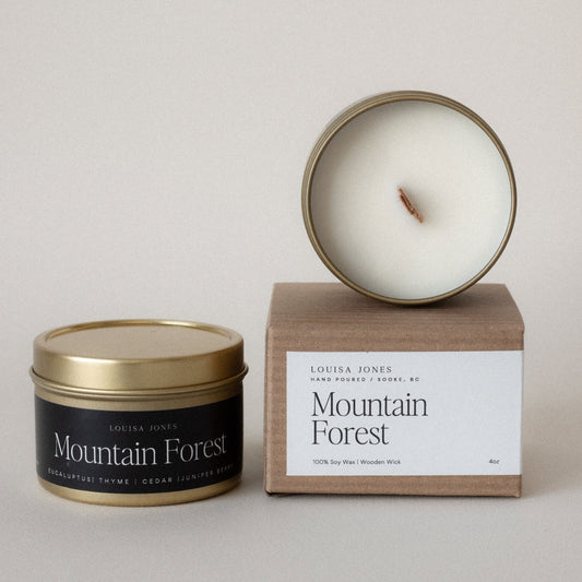 Mountain Forest Candle Travel Tin - LouisaJonesco